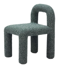 Load image into Gallery viewer, Upholstered Faux Fur Open Back Dining Side Chairs (Set of 2) - Green

