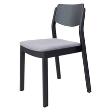 Load image into Gallery viewer, Upholstered Velvet Open Back Dining Side Chairs (Set of 2) - Gray / Black
