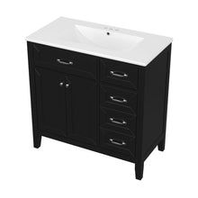 Load image into Gallery viewer, Modern Bathroom Vanity With Sink, Freestanding Design With Drawers And Doors
