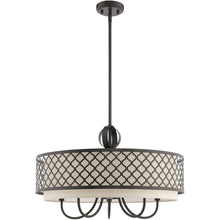 Load image into Gallery viewer, 18" Six Light Dimmable Chandelier With Shades - Bronze
