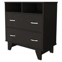 Load image into Gallery viewer, Two Drawer Dresser With Open Shelving - Black
