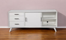 Load image into Gallery viewer, Mahogany Solids Okoume And Veneer Open Shelving TV Stand - White
