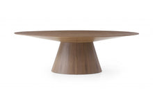 Load image into Gallery viewer, 95" Oval Solid Wood Pedestal Base Dining Table - Brown
