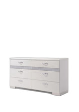 Load image into Gallery viewer, High Gloss Eight Drawer Double Dresser - White
