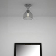 Load image into Gallery viewer, Shaded Dimmable Flush Chandelier With Shades - Nickel
