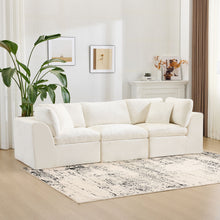 Load image into Gallery viewer, Chenille Modular Sofa Chaise With Toss Pillows (725205) - Beige
