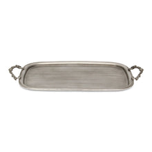 Load image into Gallery viewer, 19" Cast Iron Handmade Vanity Tray With Handles - Silver

