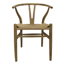 Load image into Gallery viewer, Solid Wood Wishbone Back Dining Arm Chairs (Set of 2) - Natural

