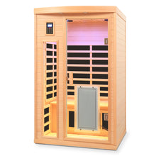 Load image into Gallery viewer, Low Emf Front Door With Heating Panel 2 Person Hemlock Far Infrared Indoor Suana Room - Natural
