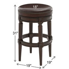 Load image into Gallery viewer, Rustic Elegance Backless Swivel Stool
