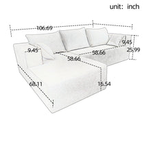 Load image into Gallery viewer, Modular Corner Sofa With Soft Fabric
