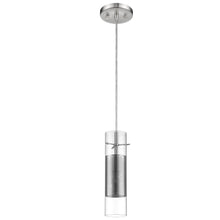 Load image into Gallery viewer, Glass And Mesh Shade Hanging Light - Silver
