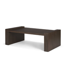 Load image into Gallery viewer, 48" Solid Wood Sled Coffee Table - Dark Brown
