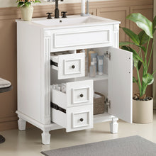 Load image into Gallery viewer, Bathroom Vanity With Sink, Compact Cabinet &amp; 2 Drawers And Adjustable Shelf
