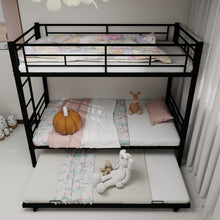 Load image into Gallery viewer, Metal Bunk Bed For Kids, Convertible Bedframe With Ladders &amp; Guardrail
