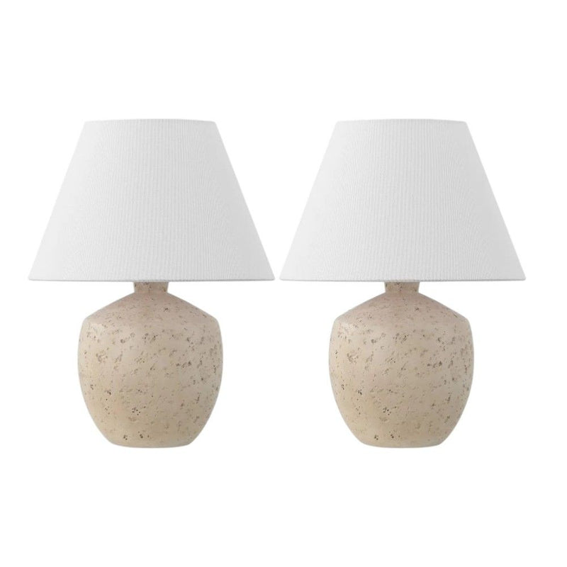 18" Novelty Table Lamps With Empire Shades (Set of 2) - Cream