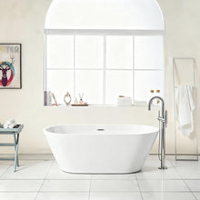 Load image into Gallery viewer, Gloss Freestanding Bathtub With Drain, Stand Alone Soaking Tub
