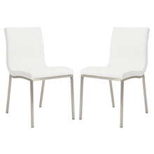 Load image into Gallery viewer, Minimalist Faux Leather Chairs (Set of 2) - White

