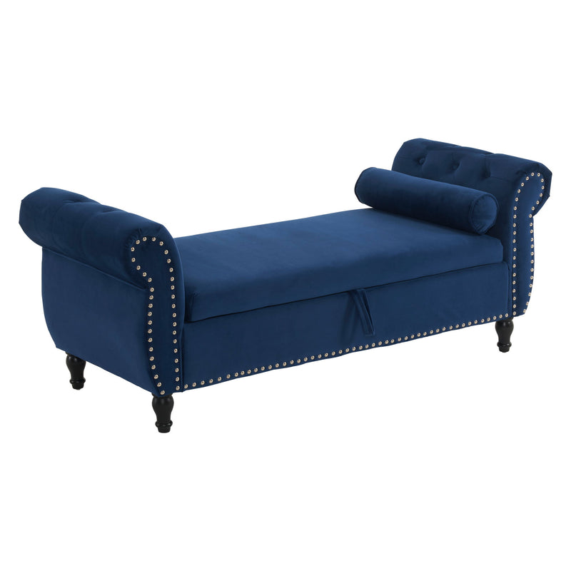 Luxurious Multifunctional Storage Ottoman Bench With Pillow