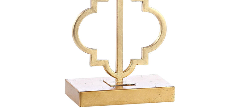 Geometric Table Lamp With Shade - Gold
