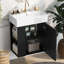 Load image into Gallery viewer, Modern Floating Bathroom Vanity With Ceramic Basin Perfect For Small Bathrooms
