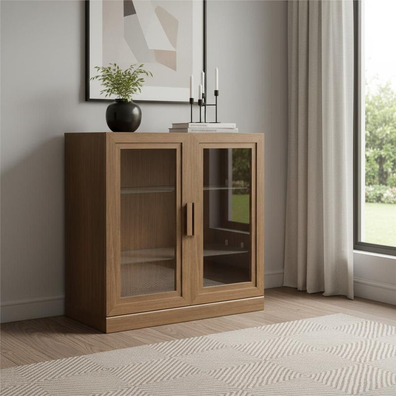 31'' Wood Accent Cabinet With Two Doors - Brown