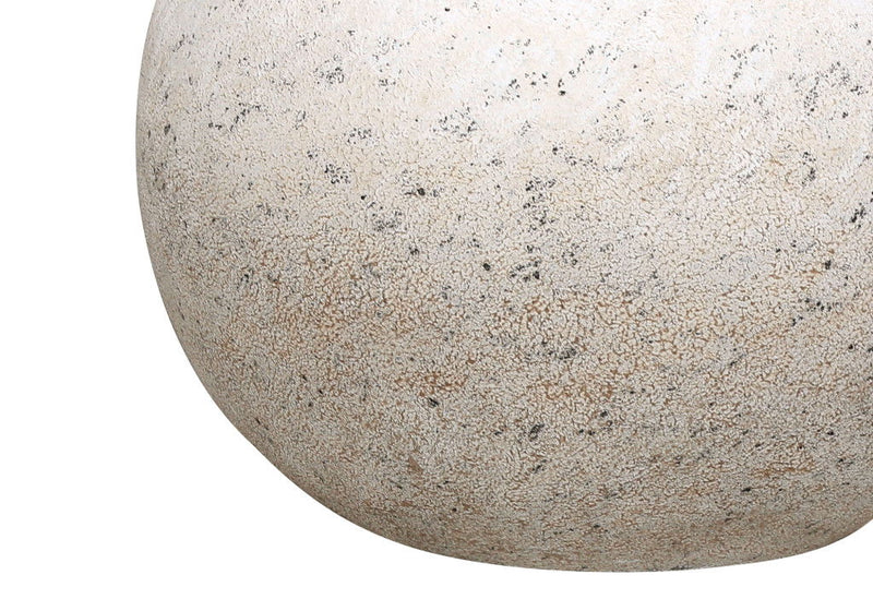 20" Concrete Round Table Lamp With Ivory Drum Shade - Gray