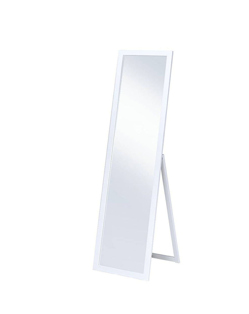 Wood Freestanding Framed Full Length Mirror - White