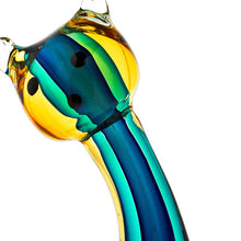 Load image into Gallery viewer, Murano Cat Figurine Tabletop Sculpture - Clear / Yellow / Green
