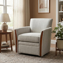 Load image into Gallery viewer, Swivel Accent 360° Rotating Armchair With Turntable Base For Living Room - Cream Beige
