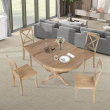 Load image into Gallery viewer, Modern Dining Table Set For 4, Round Table And 4 Kitchen Room Chairs, 5 Piece Kitchen Table Set For Dining Room, Dinette, Breakfast Nook
