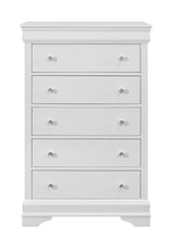 Load image into Gallery viewer, Solid Wood Five Drawer Chest - Metallic White
