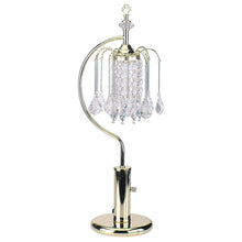 Load image into Gallery viewer, Metal Chandelier Faux Crystal Table Lamp - Gold
