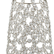 Load image into Gallery viewer, Oval Floor Vase With Faux Crystals (480047) - Silver
