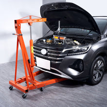 Load image into Gallery viewer, Hydraulic Engine Hoist With Lever, 2 Ton Capacity, Foldable Design For Auto Repair - Orange
