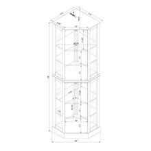 Load image into Gallery viewer, 6 Shelf Corner Curio Display Cabinet With Lights, Mirrors And Adjustable Shelves (E26 Light Bulb Not Included)
