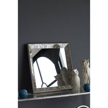 Load image into Gallery viewer, Antique Rectangle Mirror With Floral Accents, Mirrored Display Tray, Hanging Wall Mirror
