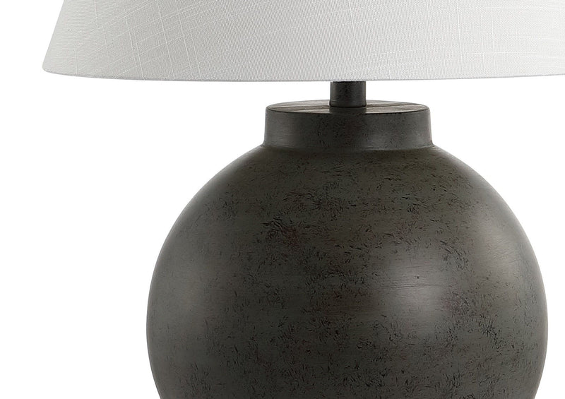 Novelty Table Lamp With Drum Shade - Dark Gray