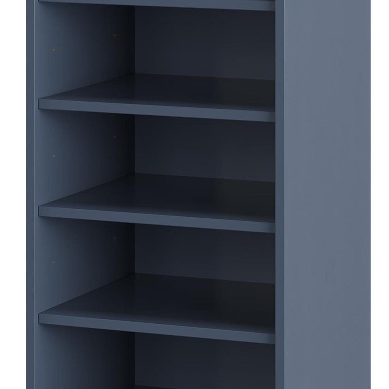Ten Pair Solid Woodshoe Storage Cabinet (752052) - French Blue