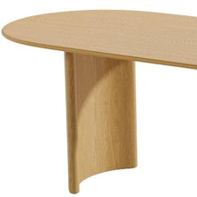 Load image into Gallery viewer, 79" Solid Wood Mirrored Double Pedestal Base Oval Dining Room Table - Natural
