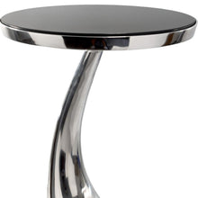 Load image into Gallery viewer, Granite Round Abstract End Table - Silver

