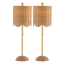 Load image into Gallery viewer, Table Lamps LED With Drum Shades (Set of 2) - Natural
