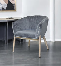 Load image into Gallery viewer, 28" Velvet Arm Chair - Gray / Brown
