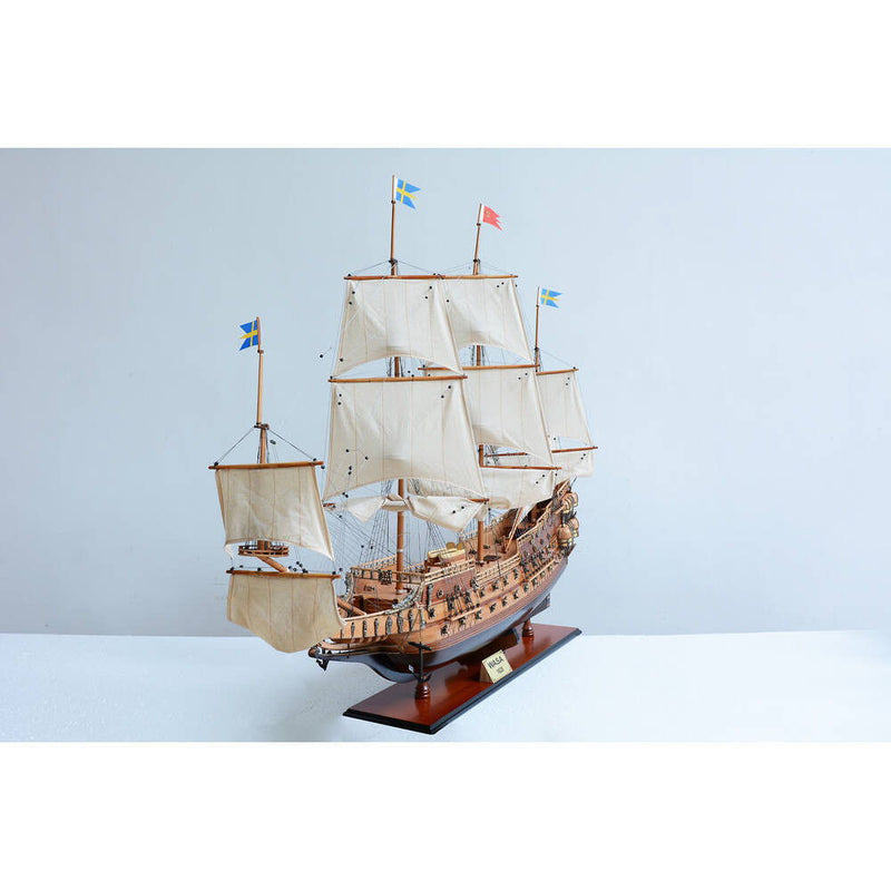 Hand Painted Model Boat (624645) - Dark Brown / Beige