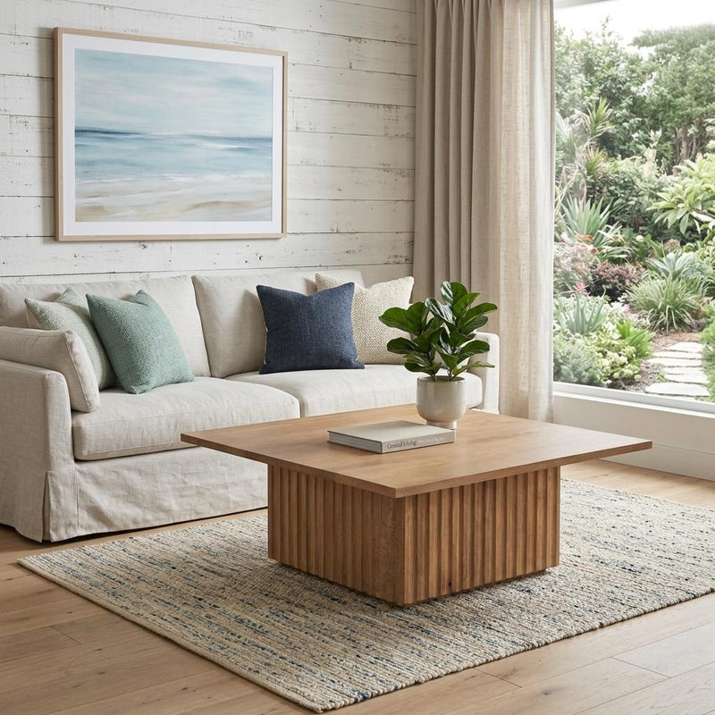 Square Block Coffee Table (727810) - Brown