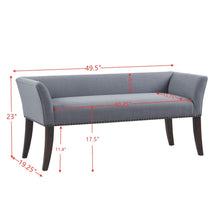 Load image into Gallery viewer, Elegant Design Bench Upholstery, Solid Wood Frame
