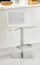 Load image into Gallery viewer, Stainless Steel Counter Height Bar Chair - White And Silver
