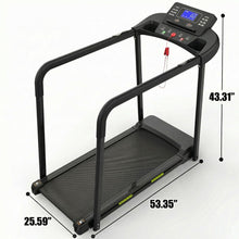 Load image into Gallery viewer, Walking Pad Treadmill With Foldable Design, Large LED Display, Stable Handrails - Black
