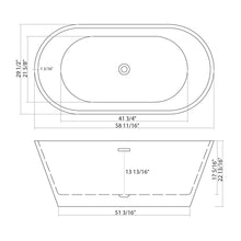 Load image into Gallery viewer, Gloss Freestanding Bathtub With Overflow And Pop Up Drain, Stand Alone Soaking Tub - Glossy White
