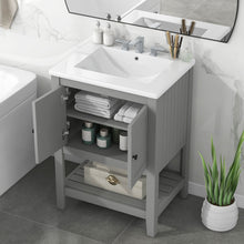 Load image into Gallery viewer, Modern Bathroom Vanity With Sink And Open Shelf
